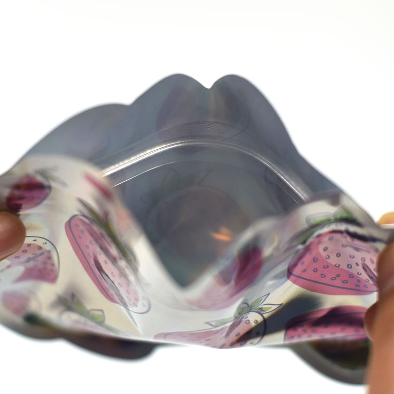 Customized Holographic Laser Die Cut Shaped Pouch with Reusable Zipper - image 4