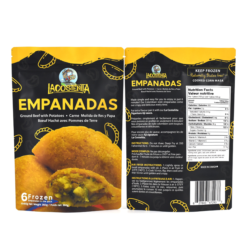 Low MOQ Custom Printed Stand up Pouch Doypack Bag for Frozen Food - image 4