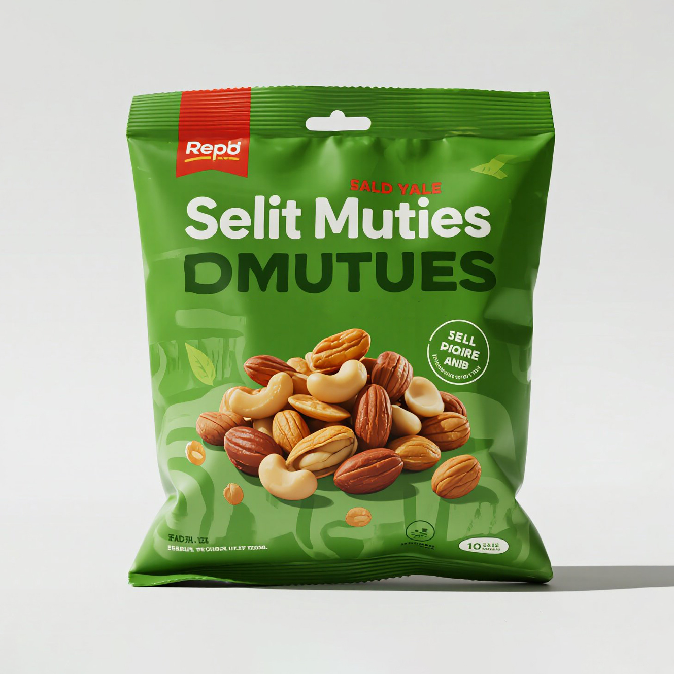 Custom Printed Vibrant Disposable Back Sealed Bag Pillow Pouch for Mixed Nuts - image 3
