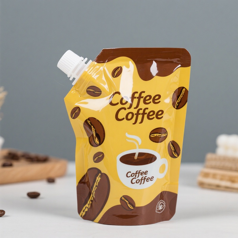 Customized Recyclable Transparent Spout Top Spout Pouch for Coffee Drink - image 2