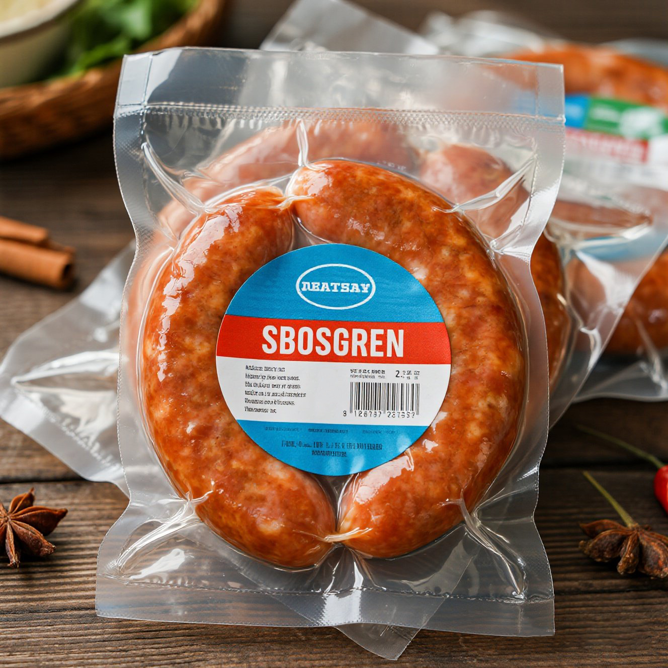 Customized Branded LOGO Transparent Vacuum Bag for Sausage Mylar Bag - image 5