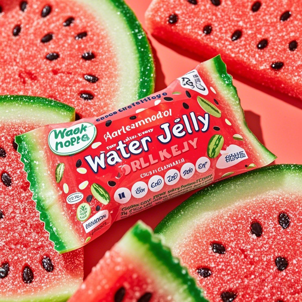 Custom Printed Food Grade Material Transparent Back Seal Bag for Watermelon Gummy - image 4