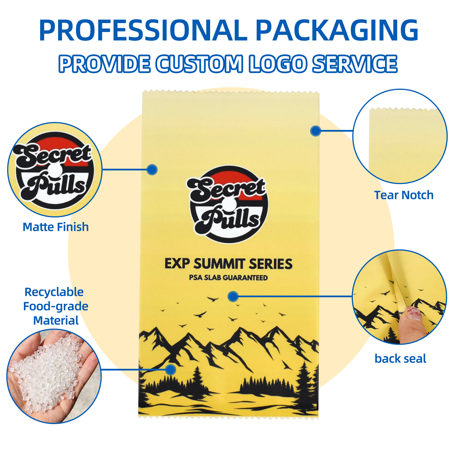 Custom Plastic Bags with Logo Wholesale Back Sealed Bag for Game Card - image 8