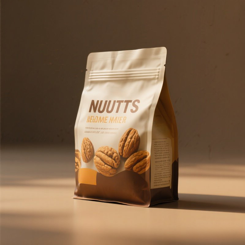 Customized Flat Bottom Pouch with Full Color Printing for Snack Cashew Nuts