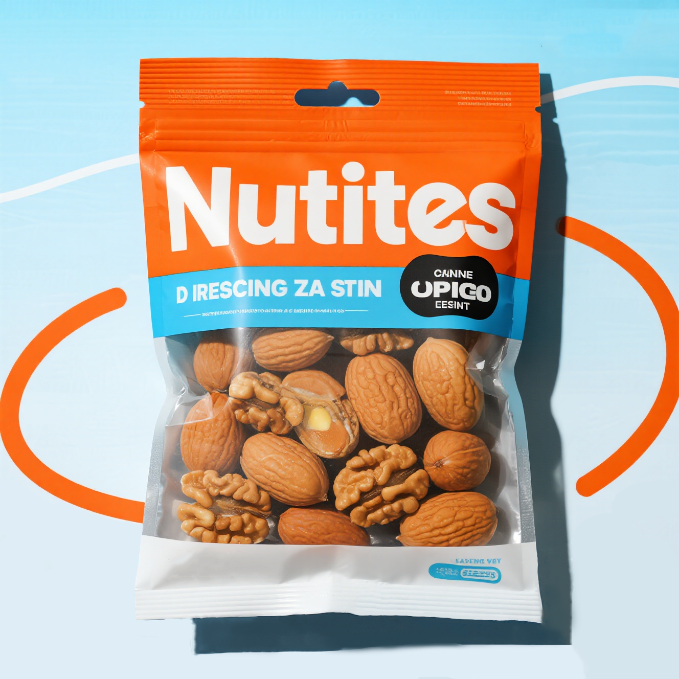 Customized Nuts Packaging Bag Flat Pouch with Euro Hole Resealable Zipper Mylar Bag - image 3