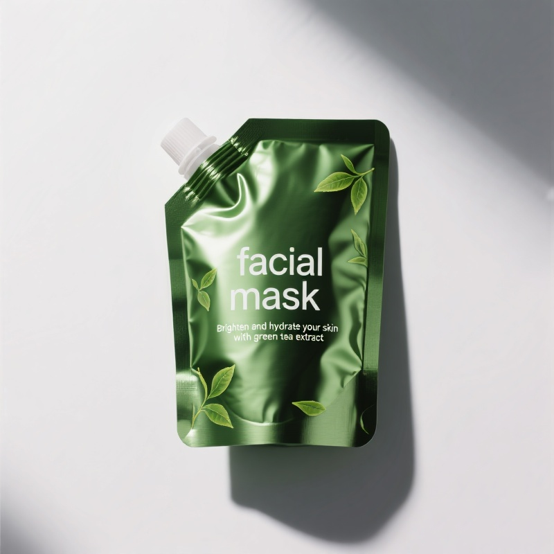 Customized Metallic Durable High Barrier Spout Pouch with Nozzle for Facial Mask - image 3