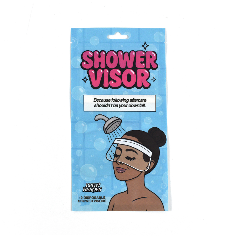 Custom Printed Plastic Bags with Logo Flat Zipper Bag for Shower Visor - image 2