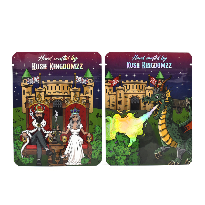 Customized Holographic Stand up Pouch with Ziplock