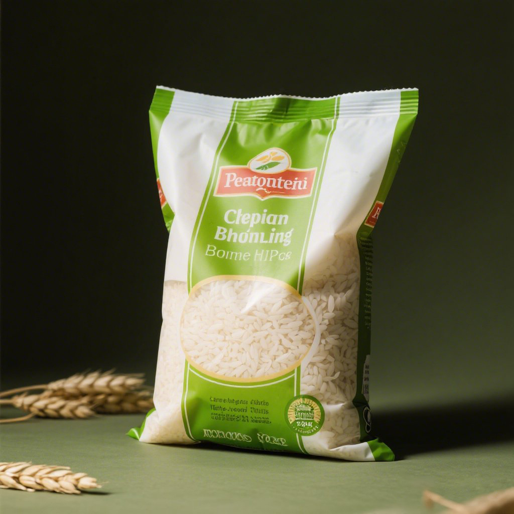 High Quality Customized Mildew Proof Semi Transparent Back Side Seal Bag for Rice - image 3