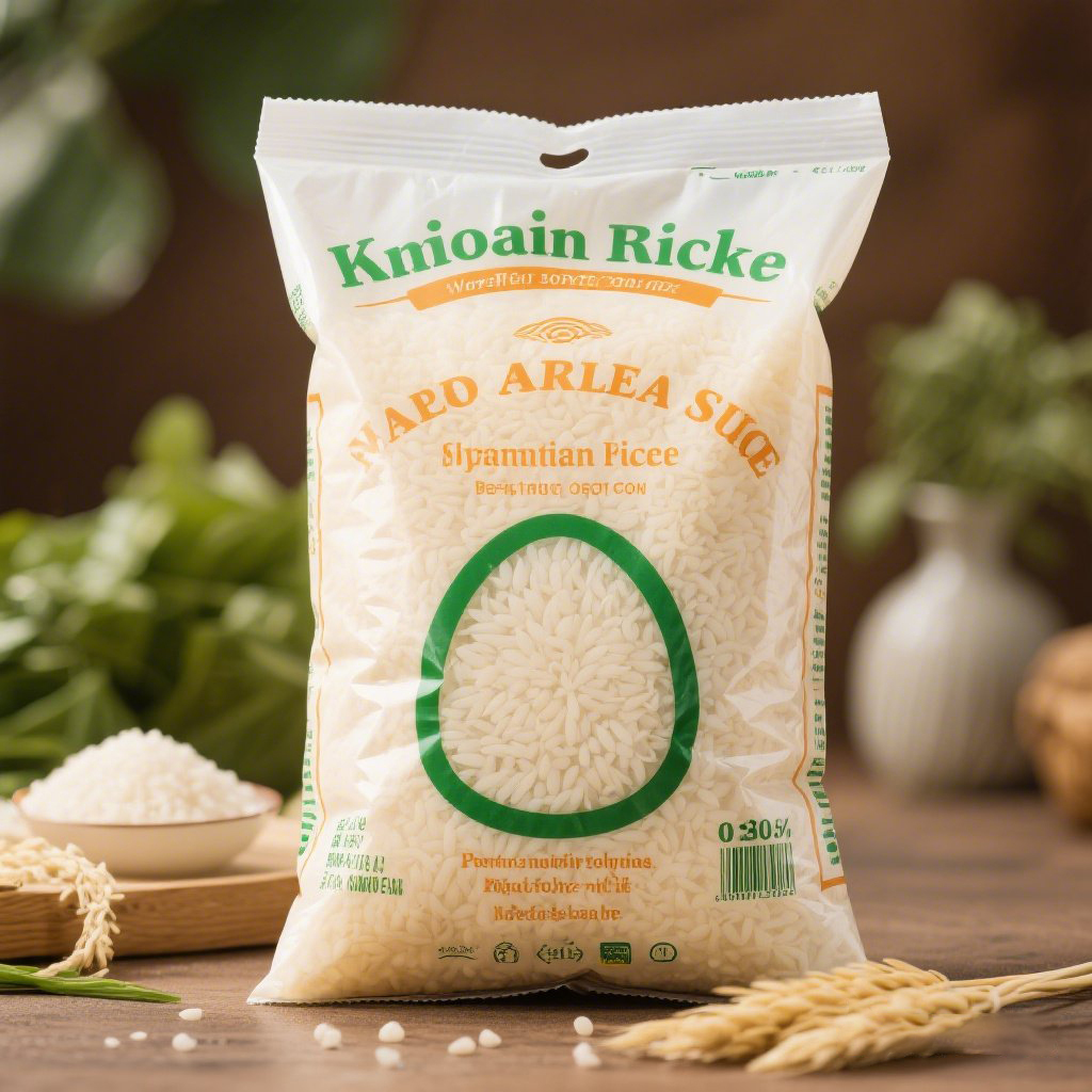 High Quality Customized Mildew Proof Semi Transparent Back Side Seal Bag for Rice