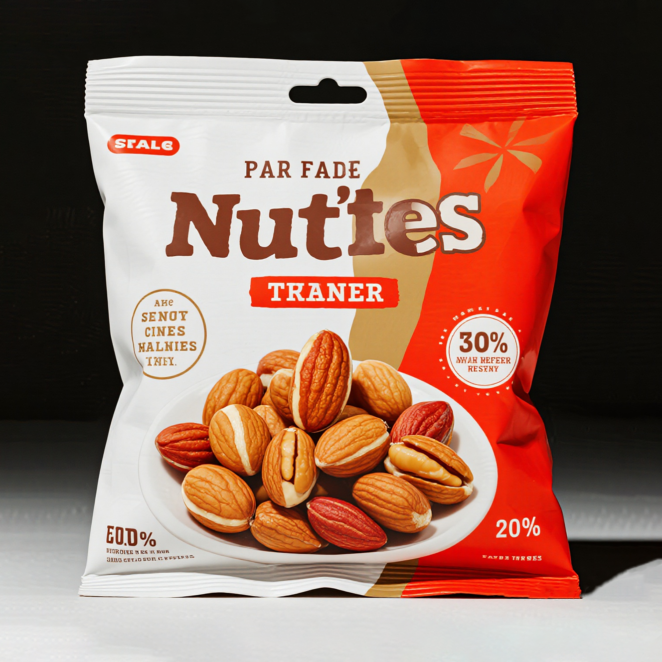 Custom Printed Back Side Middle Seal Bag for Nuts Peanuts Snack Mylar Bag - image 2