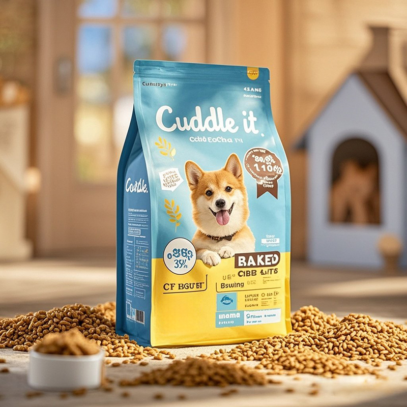 Customized Laminated Foil Mylar Food Packing Bags Flat Bottom Pouch for Pet Treats - image 5