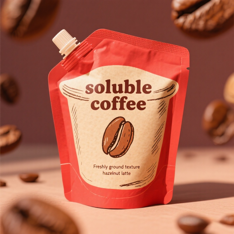 2025 Hot Sale Eco-firendly Kraft Paper Spout Pouch for LIquid Coffee - image 3