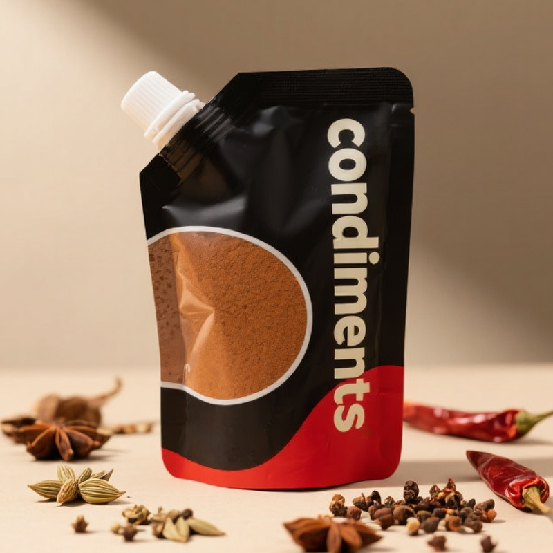 Customized Spout Pouch with Stand up Bottom for Condients&Seasonings Mylar Bag - image 5