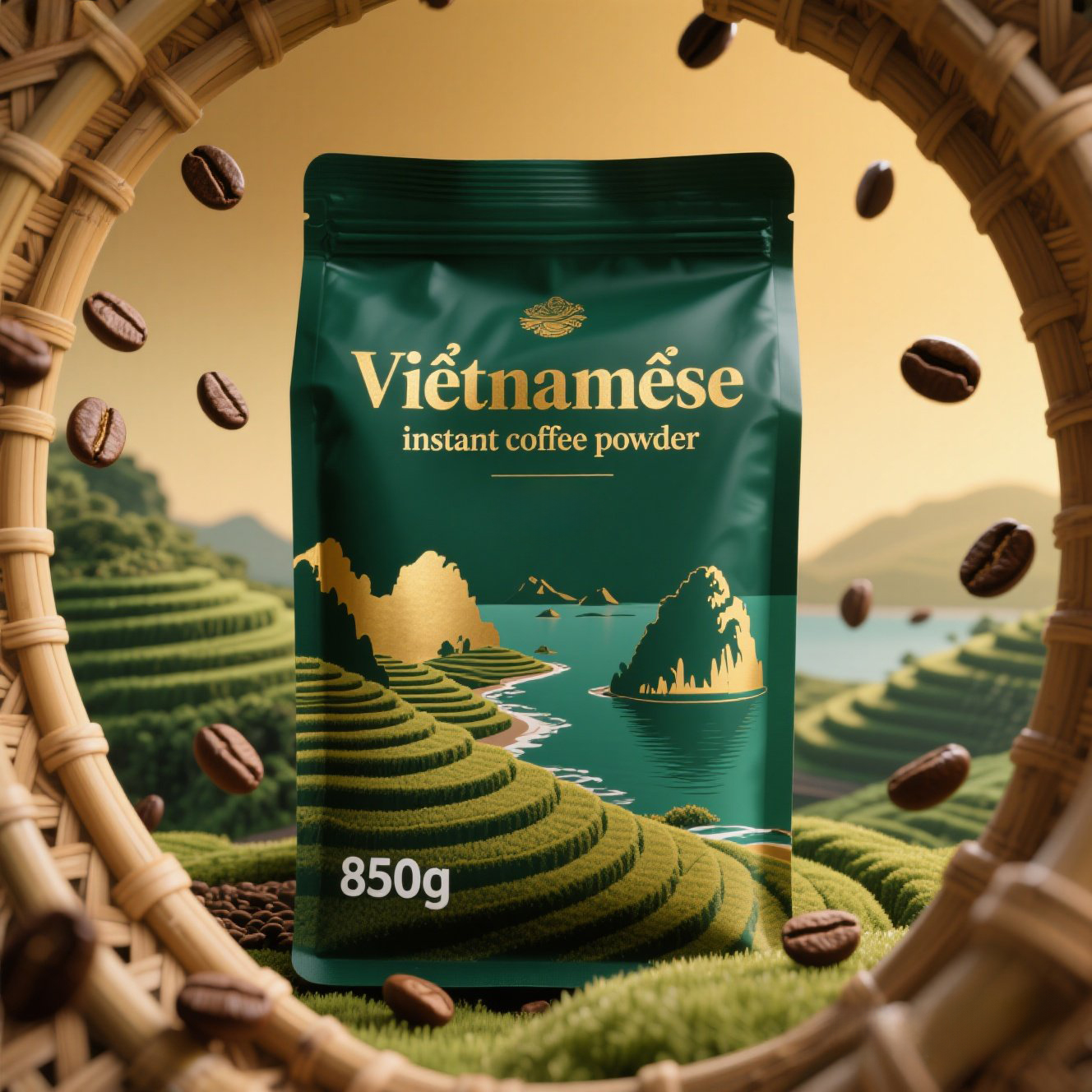Customized Coffee Packaging Bag Zip Packing Pouch Square Bottom Bag with Easy Tear Zipper - image 7