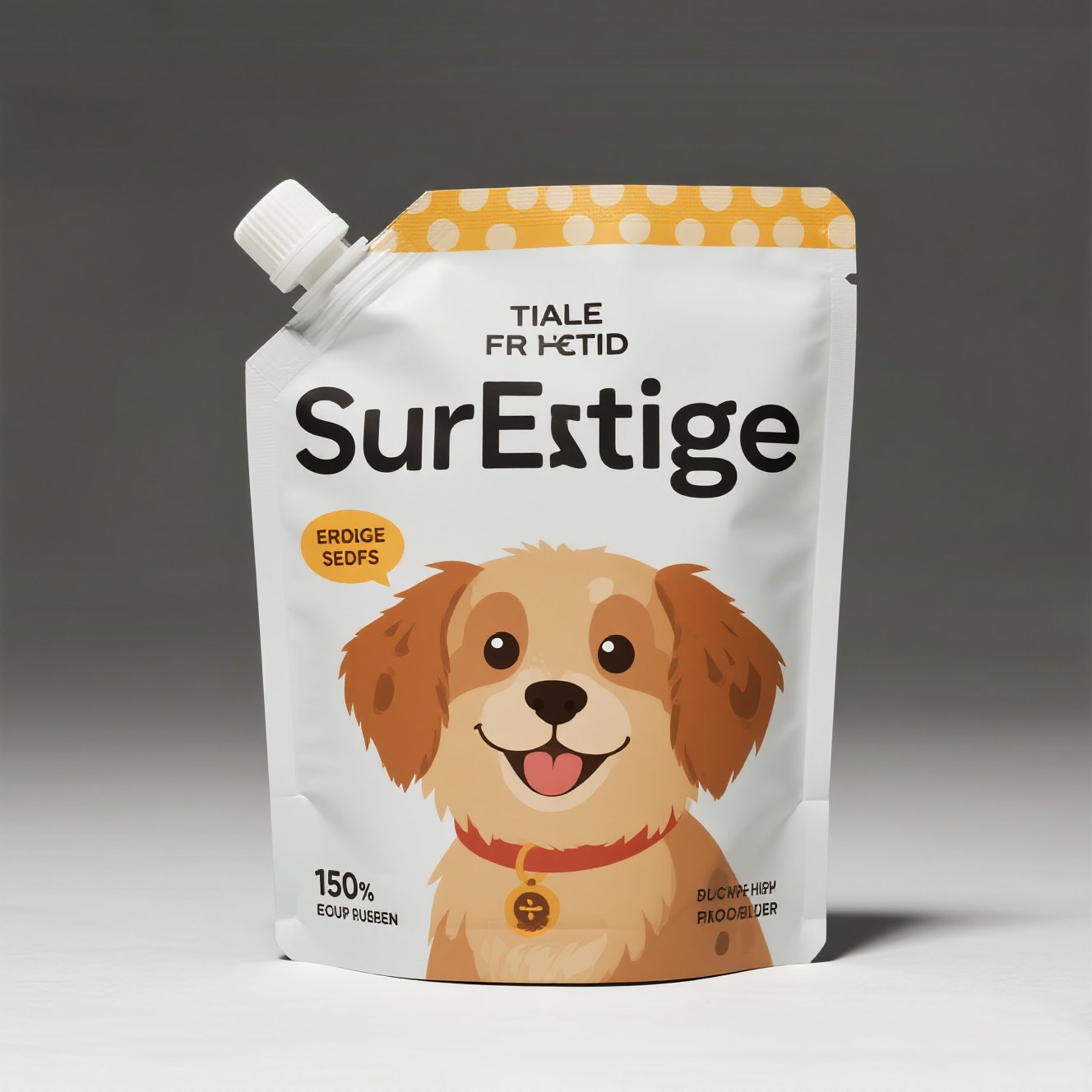 Low MOQ Customized Matte Finish Aluminum Foil Spout Pouch for Pet Food Dog Food - image 4
