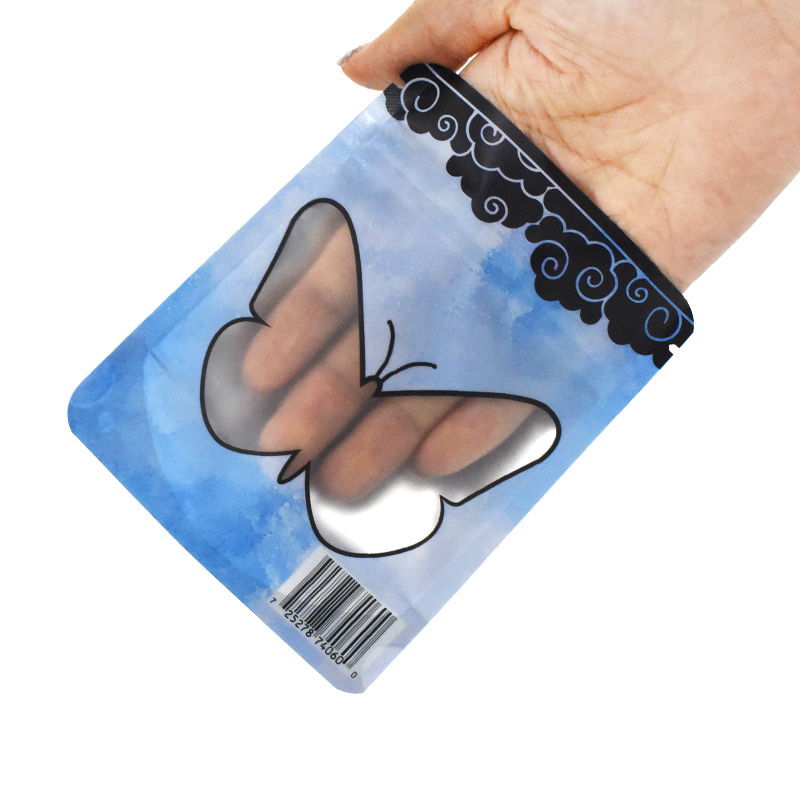 Customized Matte Finish Stand up Zipper Pouch with Shaped Window for 3.5G Hemp - image 5