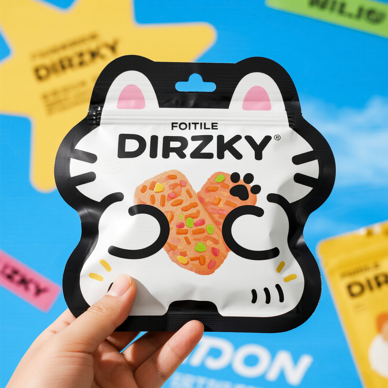Customized Shaped Die Cut Shaped Pouch with Ziplock for Pet Food Jerky Mylar Bag - image 5