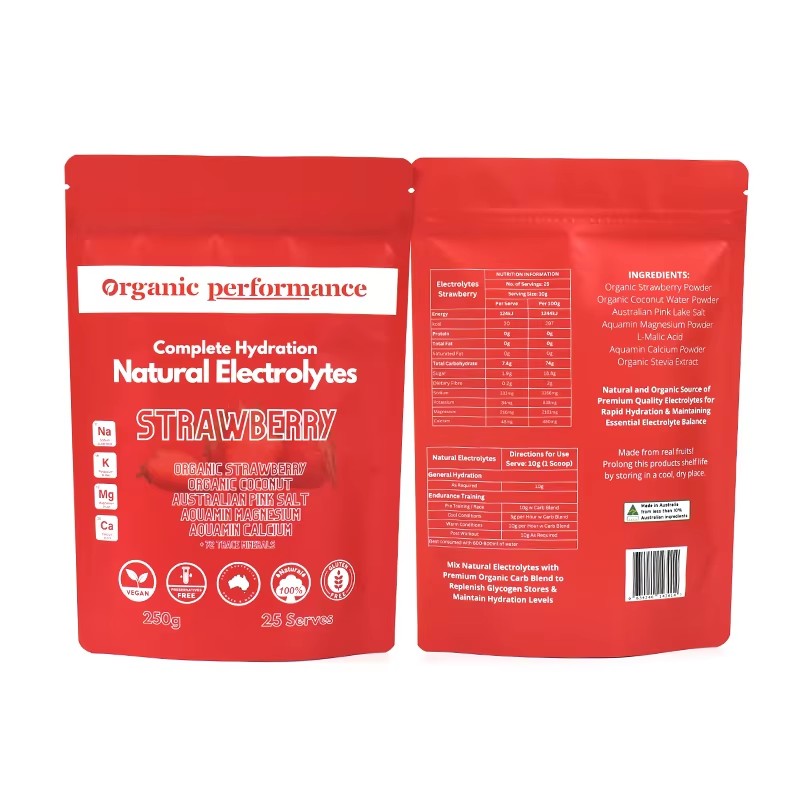 Customized 250G 25 Serves Stand up Pouch for Natural Electrolytes Powder - image 3
