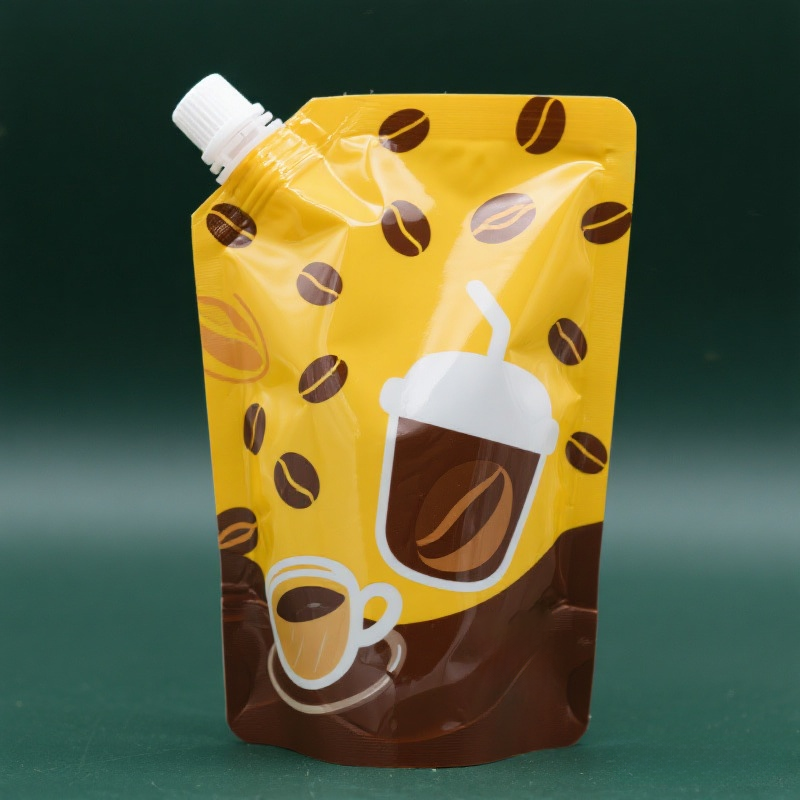 Customized Recyclable Transparent Spout Top Spout Pouch for Coffee Drink - image 7