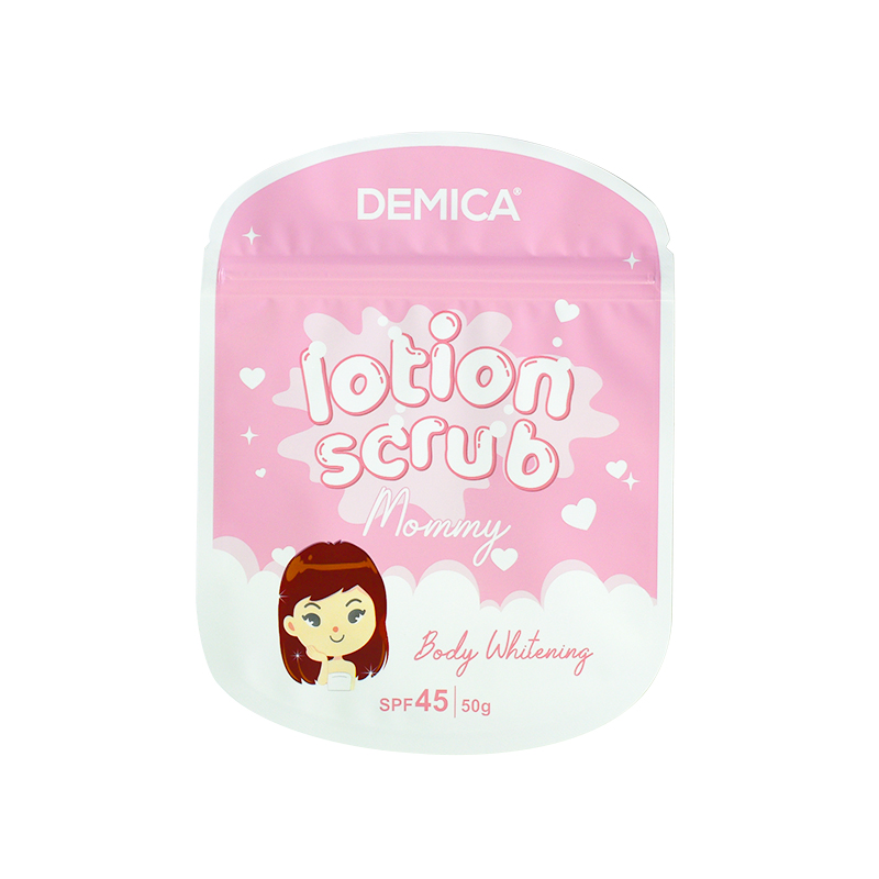 Customized Matte Finish Aluminized Die Cut Shaped Pouch for 50G Lotion Scrub