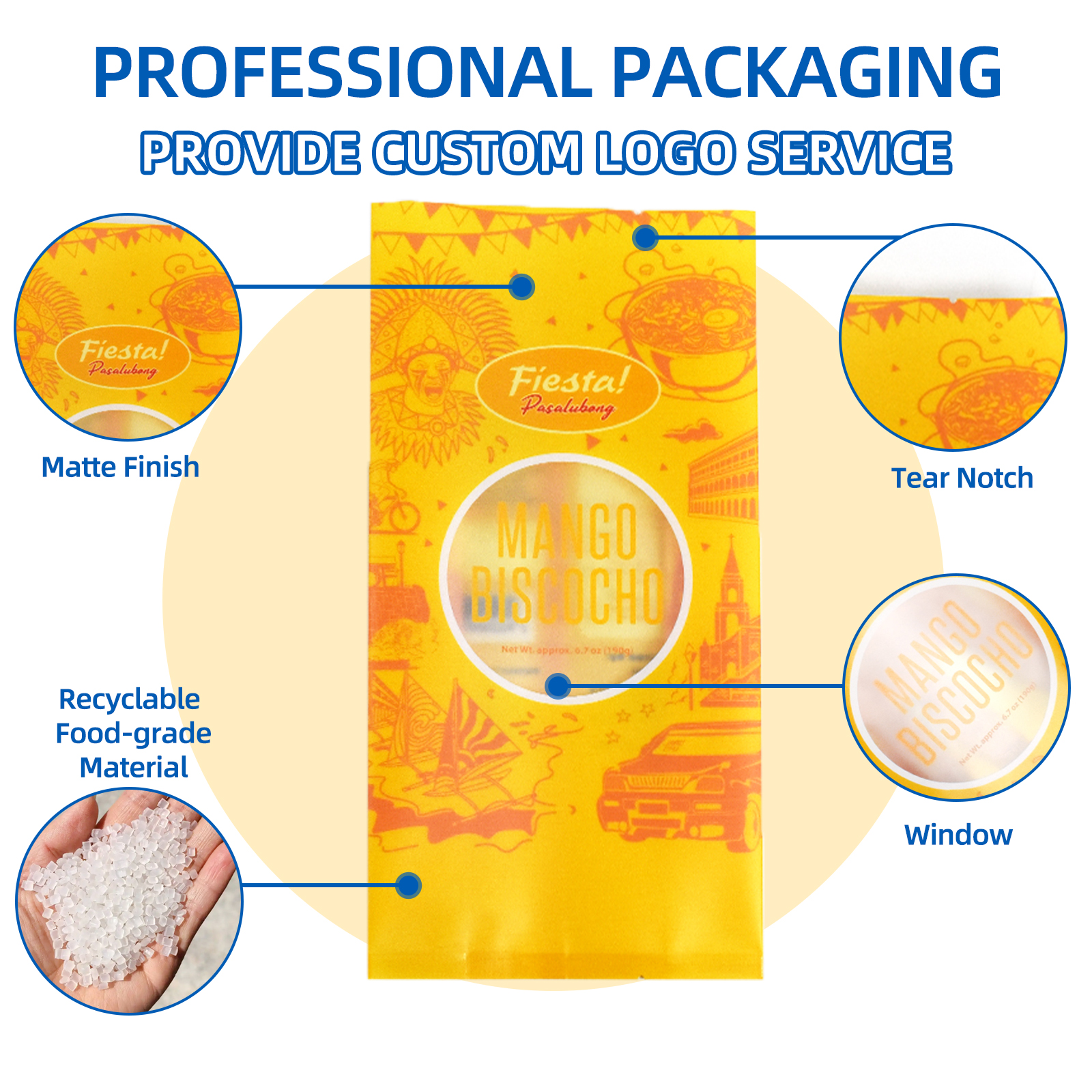 Custom Food Packaging Bags Side Gusset Bag with Window - image 8