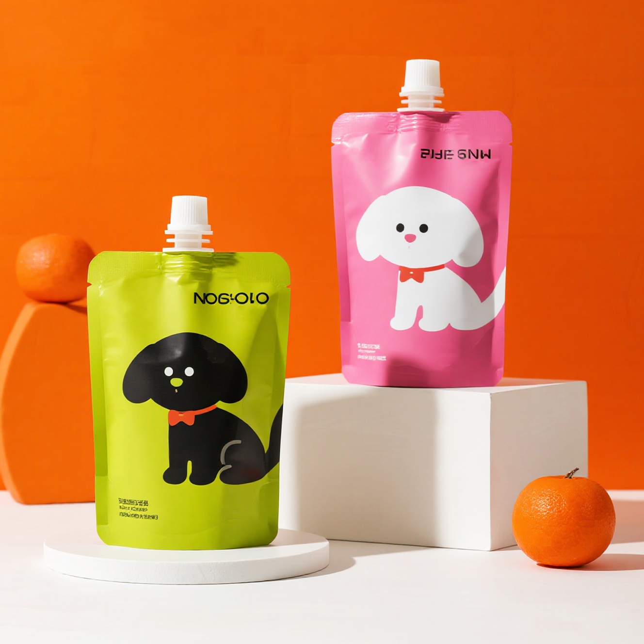 Customized Matte Finish Spout Pouch with Stand up Bottom for Pet Cat Wet Food - image 3