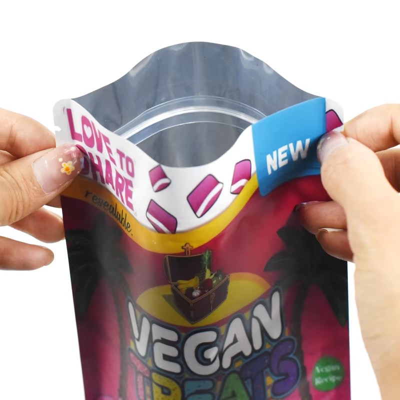 Custom Printed Resealable Stand up Pouch for 120G Vegan Treat Mylar Bag - image 5