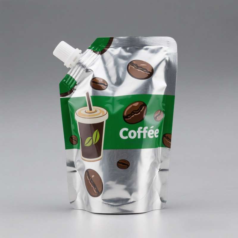 Customized Metallic Spout Pouch with Stand up Bottom for Beverage Drink Coffee 