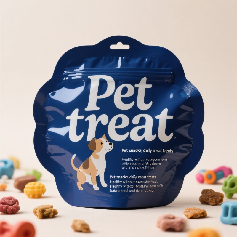 Free Sample Custom Printed Unique Special Shaped Pouch with Window for Pet Food - image 3