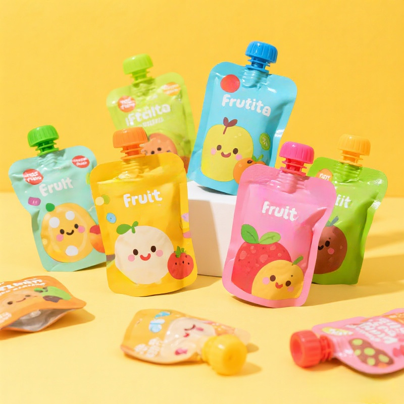 Customized Food Grade Spout Pouch with Shaped Spout for Fruit Juice Drink - image 2