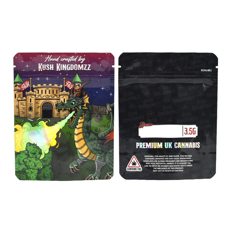 Customized Holographic Stand up Pouch with Ziplock - image 3