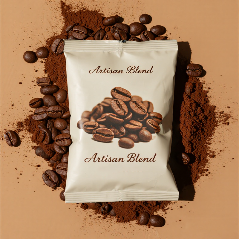 Customized Gravure Printing Aluminum Foil Back Middle Seal Bag for Coffee Powder