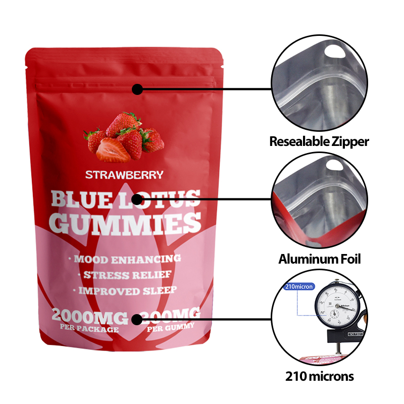 Free Sample Offer Customized Colorful Printing Stand up Pouch for Multiple Flavors Gummies - image 5