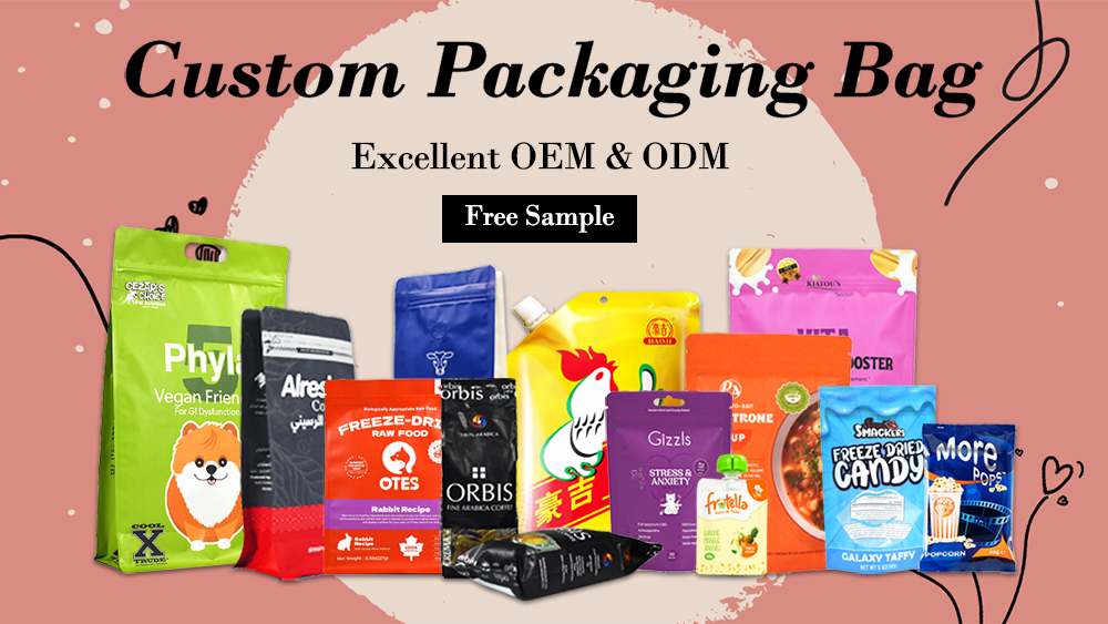 Custom PET+PA+Frozen PE Flat Bags with Window