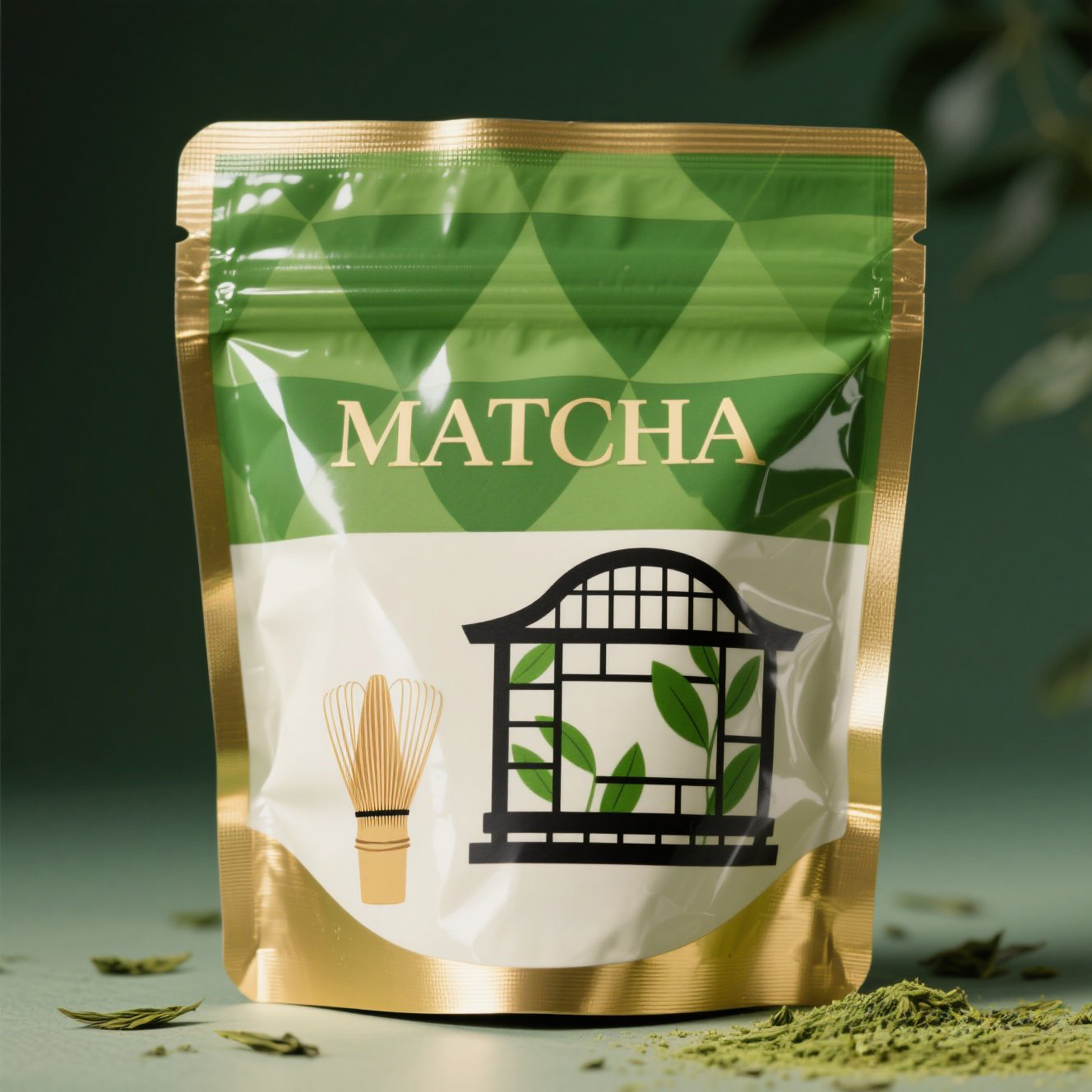 Customized Leakproof Airtight Stand up Ziplock Pouch for Cocoa Powder Matcha Powder - image 6