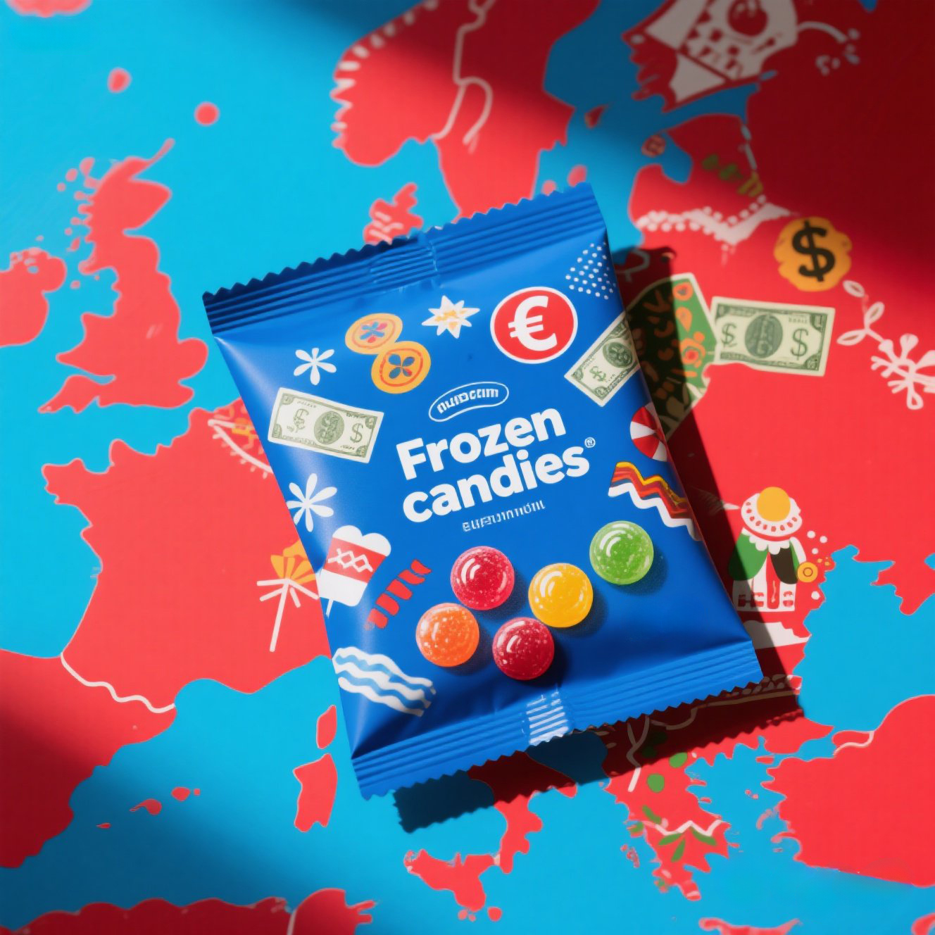 Customized Food Grade Back Side Seal Bag with Colorful Printing for Candy Gummy - image 4