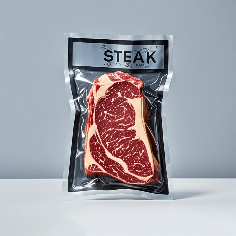 Customized Branded Design Food Vaccum Bag for Steak Meat Beef Packaging Bag - image 3