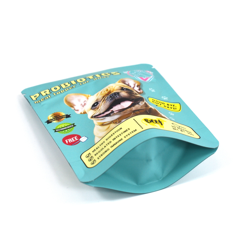 Customized Color Soft Touch Material Stand up Pouch with Double Zipper for Pet Food - image 6
