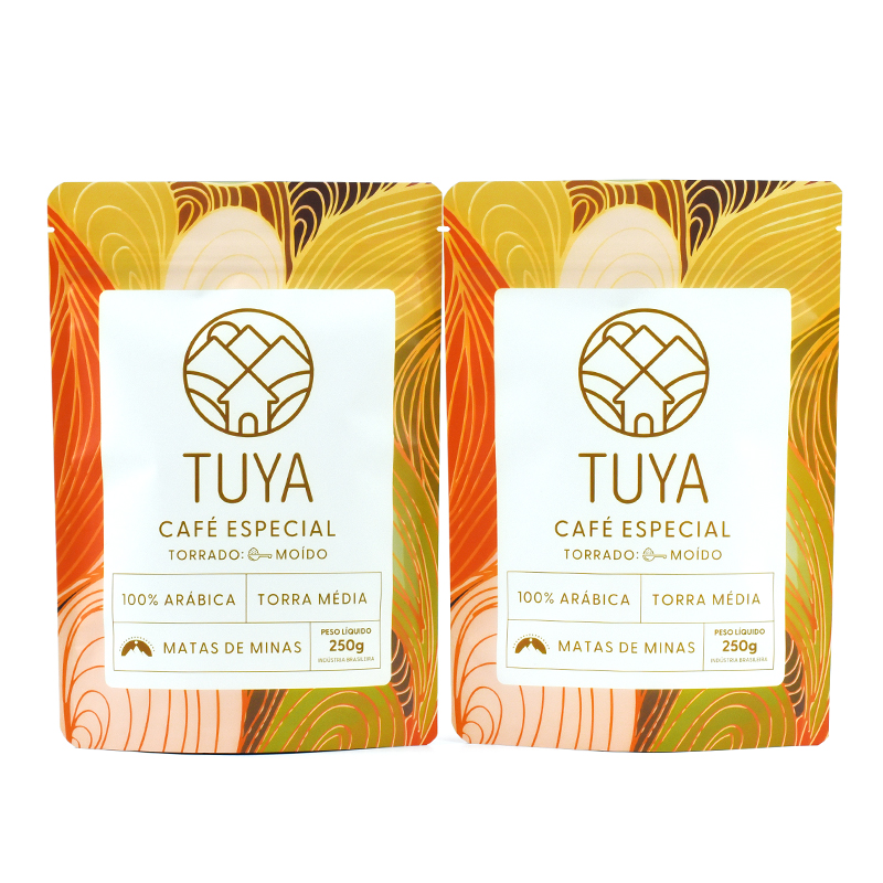 Customization Stand up Pouch with Zipper&Air Valve for 250G Coffee - image 3