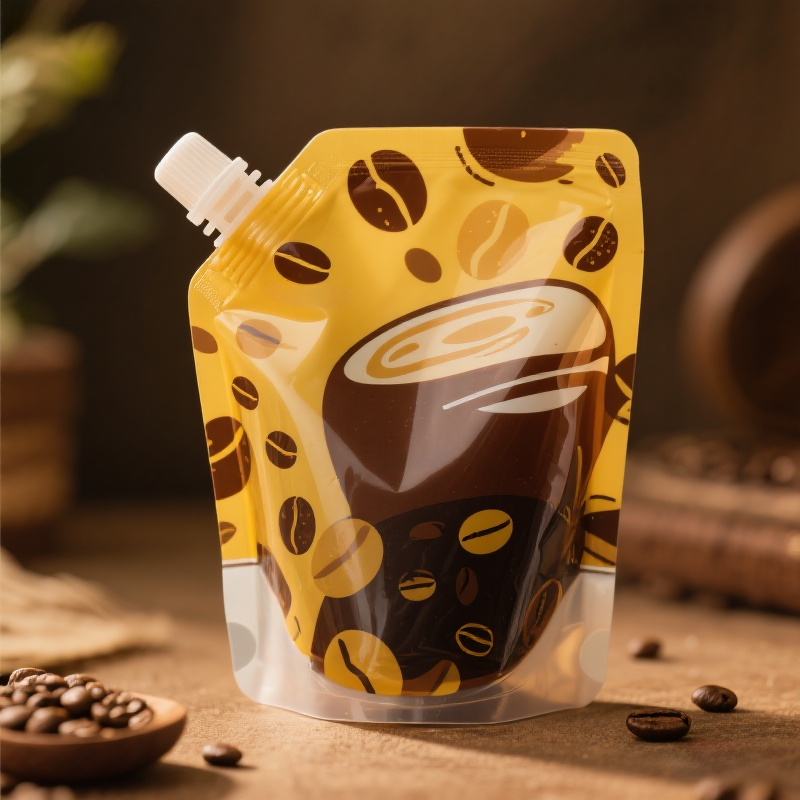 Customized 100ml 150ml 200ml 250ml Doypack Suction Nozzle Stand up Spout Pouch for Coffee - image 2