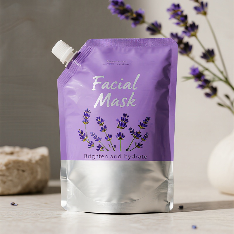 Customized Own Design Logo Stand up Pouch with Spout for Skin Care Facial Mask