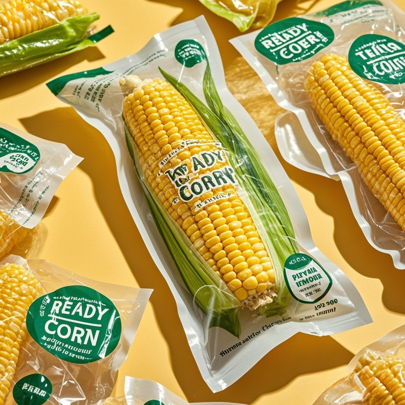 Customized Logo Transparent Vaccum Bag for Corn Vegetable Mylar Bag - image 2