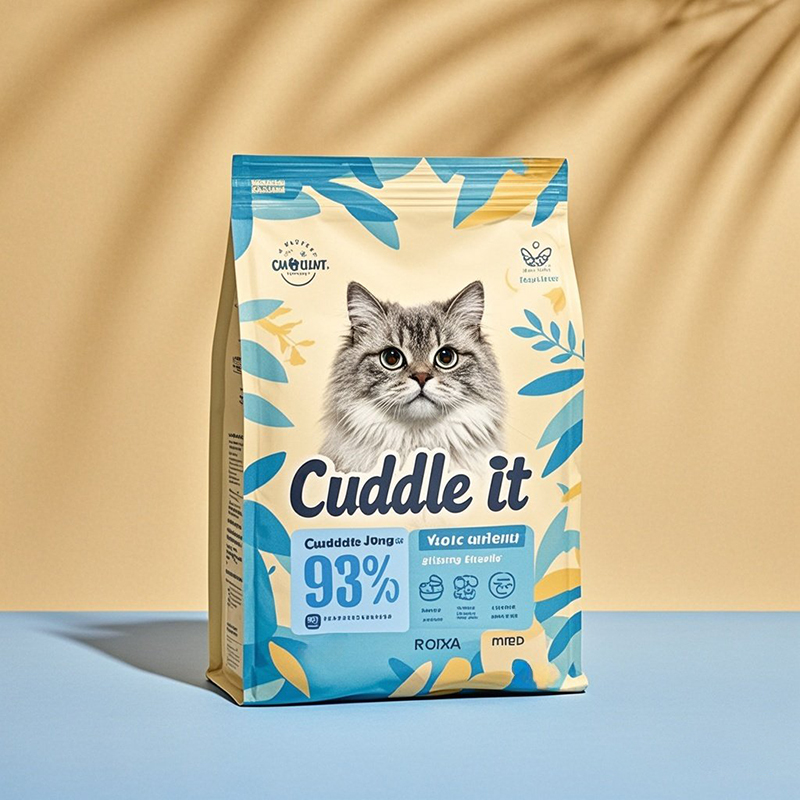 Customized Laminated Foil Mylar Food Packing Bags Flat Bottom Pouch for Pet Treats - image 4