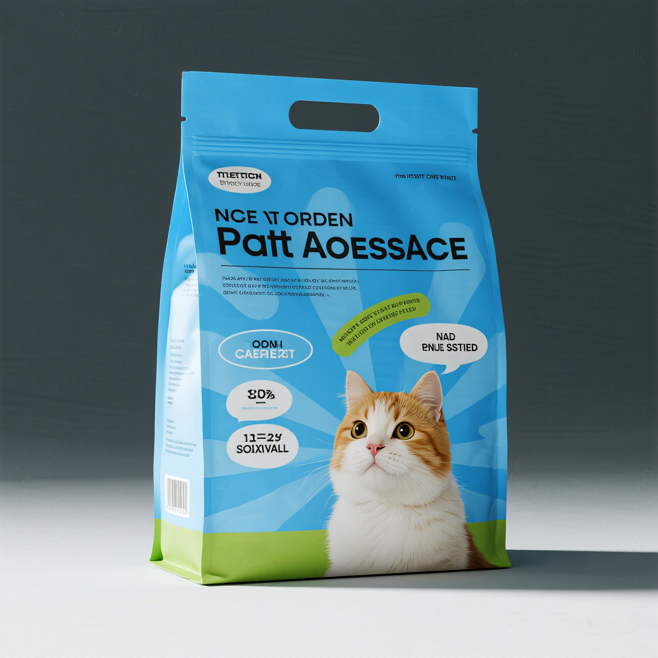 Custom Printed Dust Proof Large Eight Side Seal Pouch for Cat Litter Mylar Bag - image 3