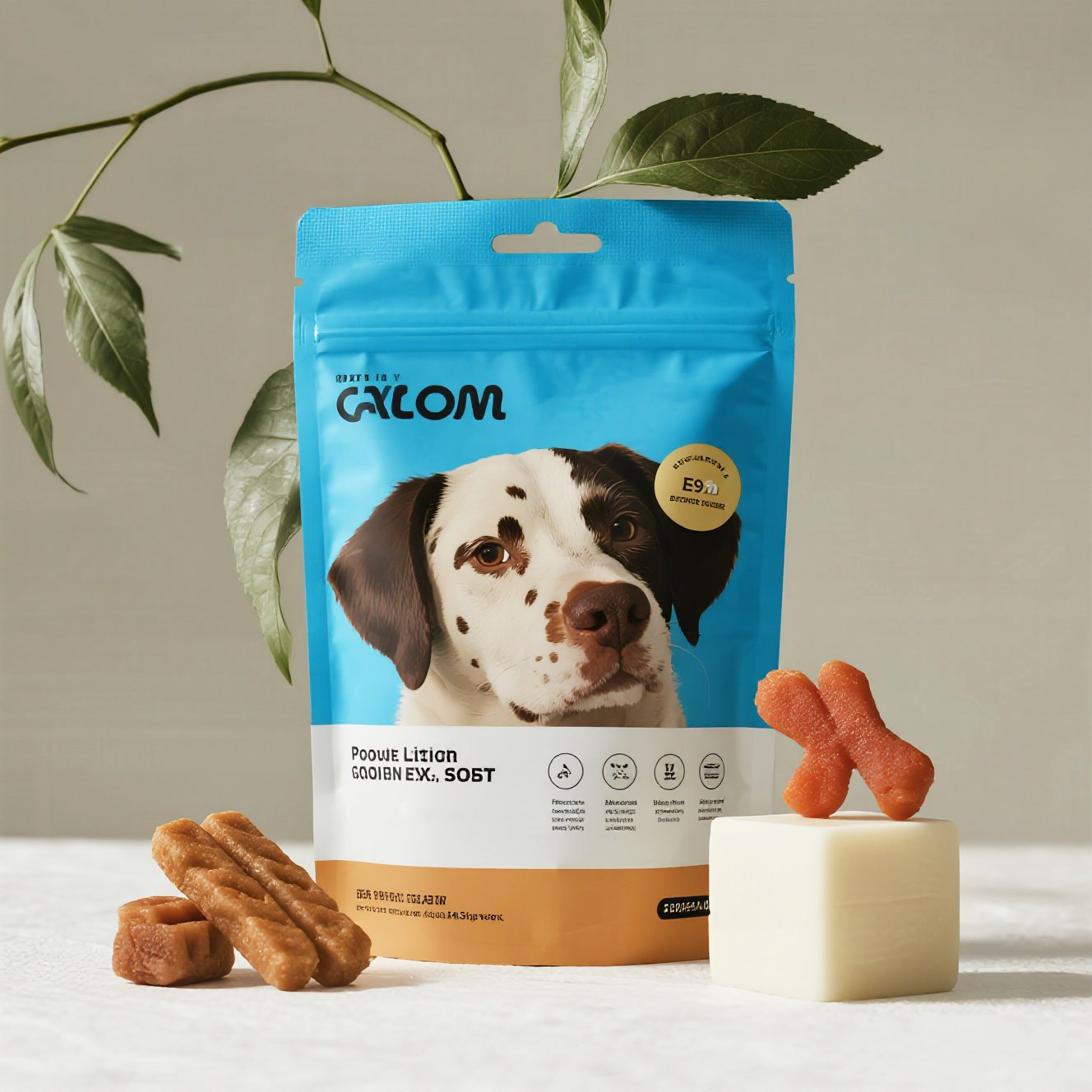 Customized Matte Finish Stand up Pouch Doypack Bag with Window for Pet Treat Pet Food - image 4