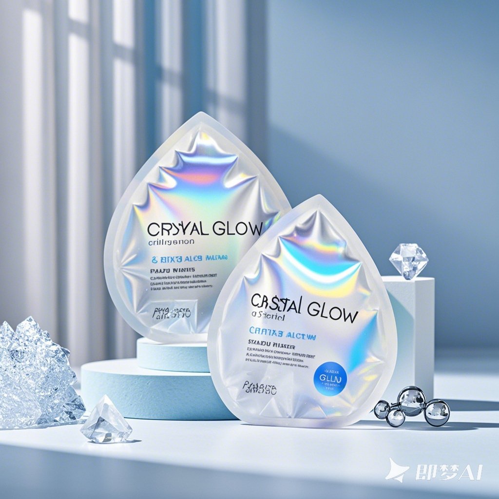 Customized Holographic Disposable Die Cut Shaped Bag for Skin Care Cosmetics Mylar Bag