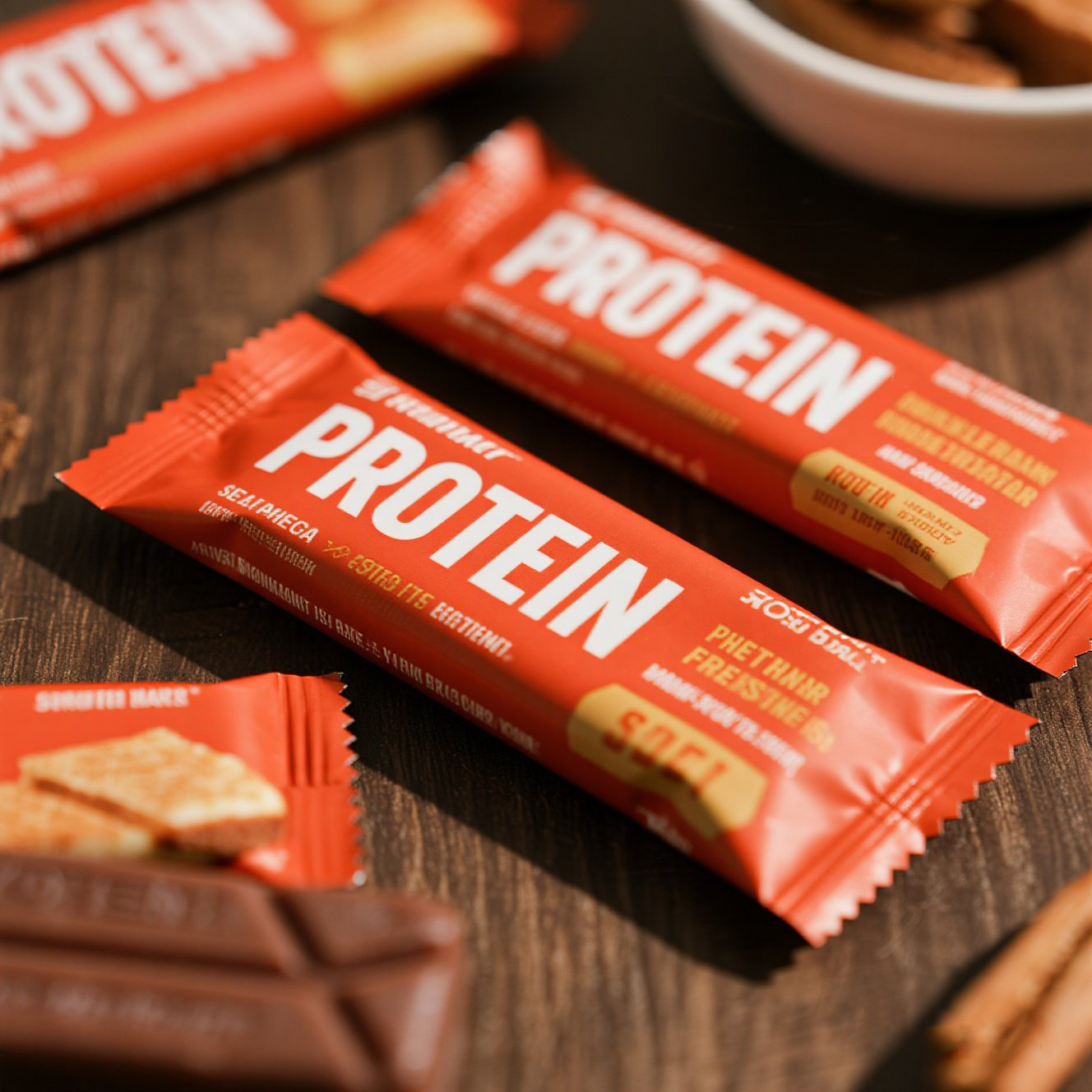 Custom Printed Matte Finish Back Side Seal Bag with Zigzag for Single Protein Bar - image 6
