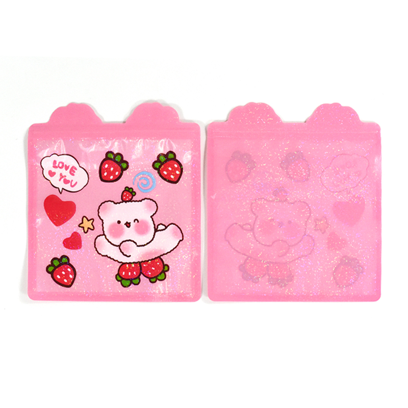 Customized Shiny Finish Special Shaped Pouch with Transparent Window for Sweet Candy - image 3