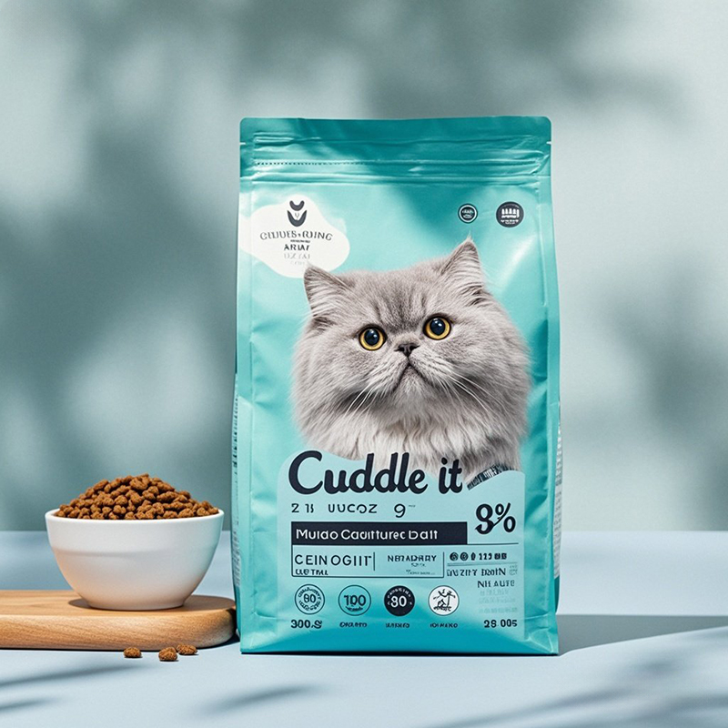 Customized Laminated Foil Mylar Food Packing Bags Flat Bottom Pouch for Pet Treats - image 3